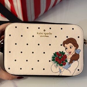 Kate Spade White Polka Dot Crossbody Bag with Belle Camera Bag